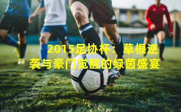 2015足协杯:草根逆袭与豪门觉醒的绿茵盛宴